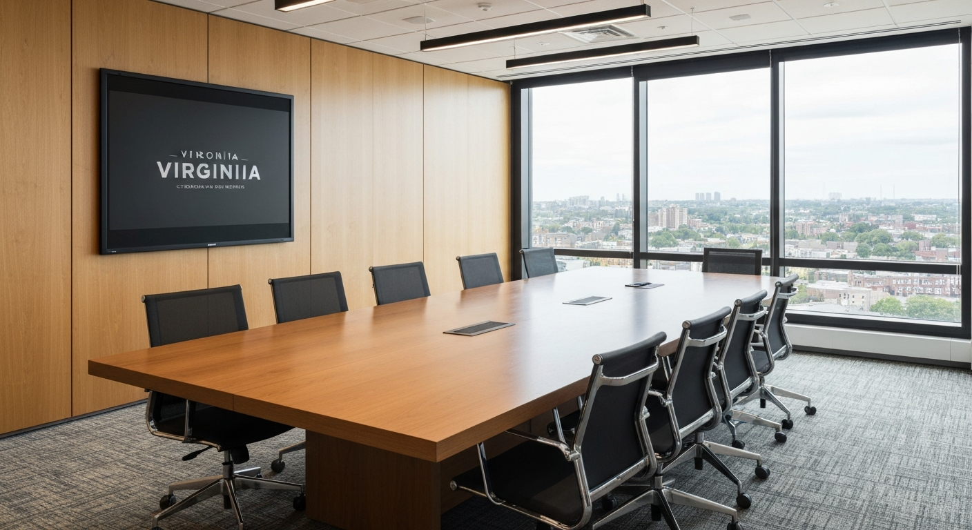 Modern Virginia corporate office conference room